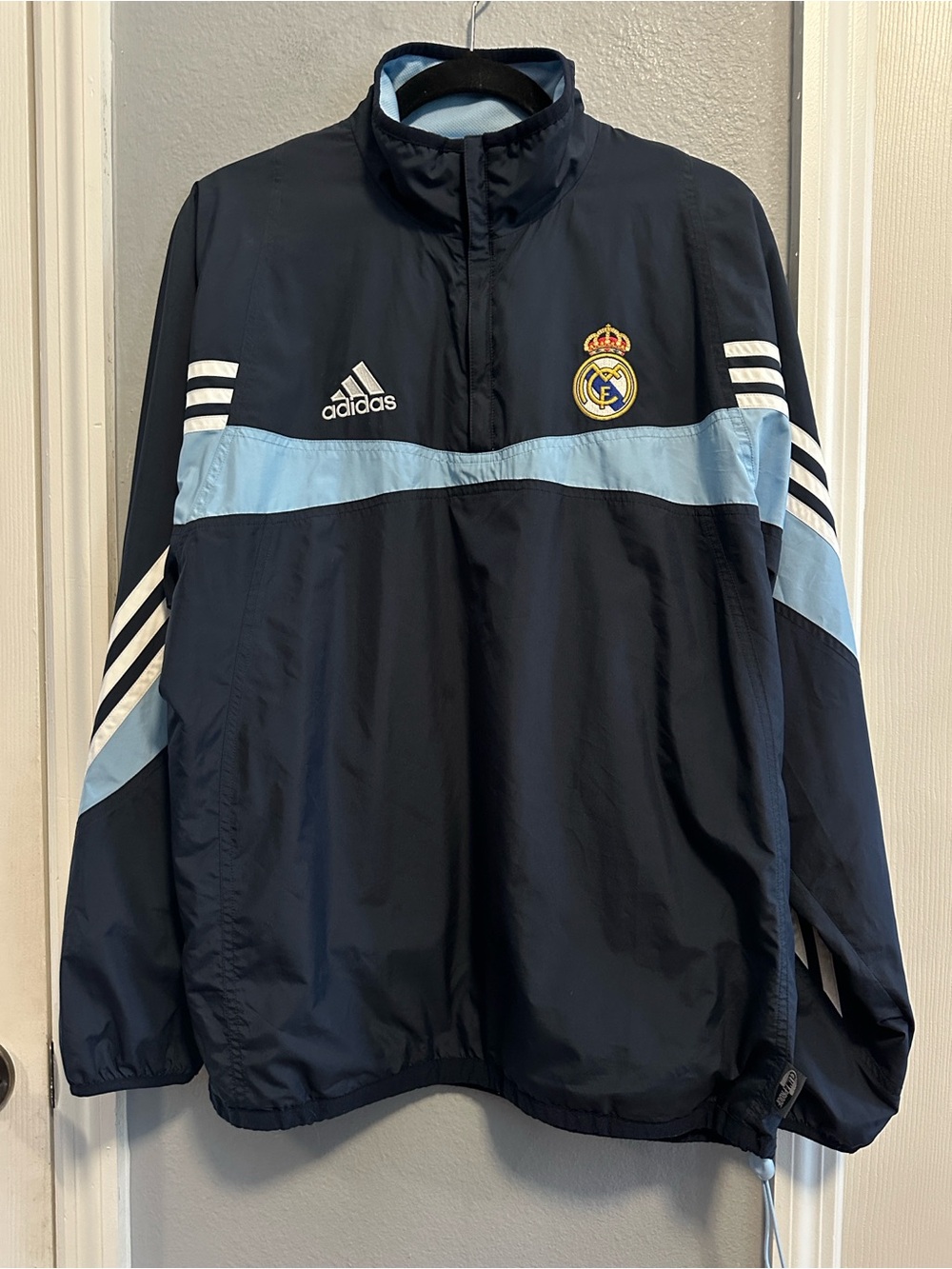 Vintage 2003-2004 adidas Real Madrid Pullover Reversible Windbreaker